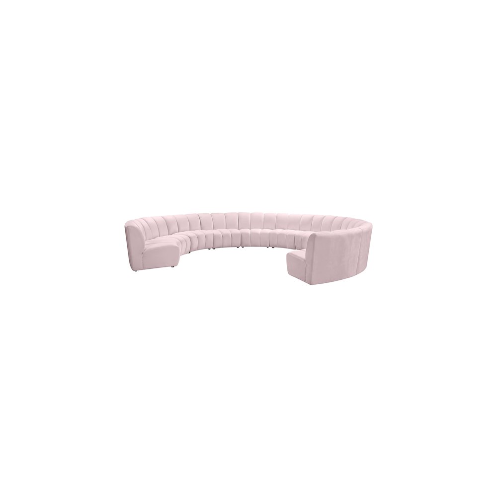 Infinity Pink Velvet 10pc. Modular Sectional