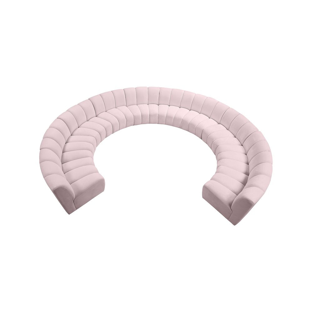 Infinity Pink Velvet 10pc. Modular Sectional