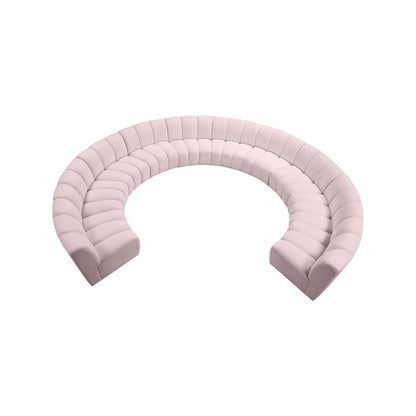 Infinity Pink Velvet 10pc. Modular Sectional