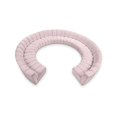 Infinity Pink Velvet 11pc. Modular Sectional