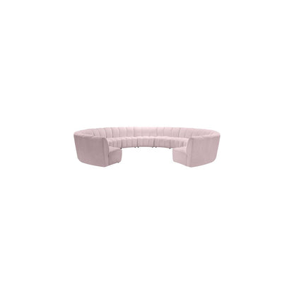 Infinity Pink Velvet 11pc. Modular Sectional