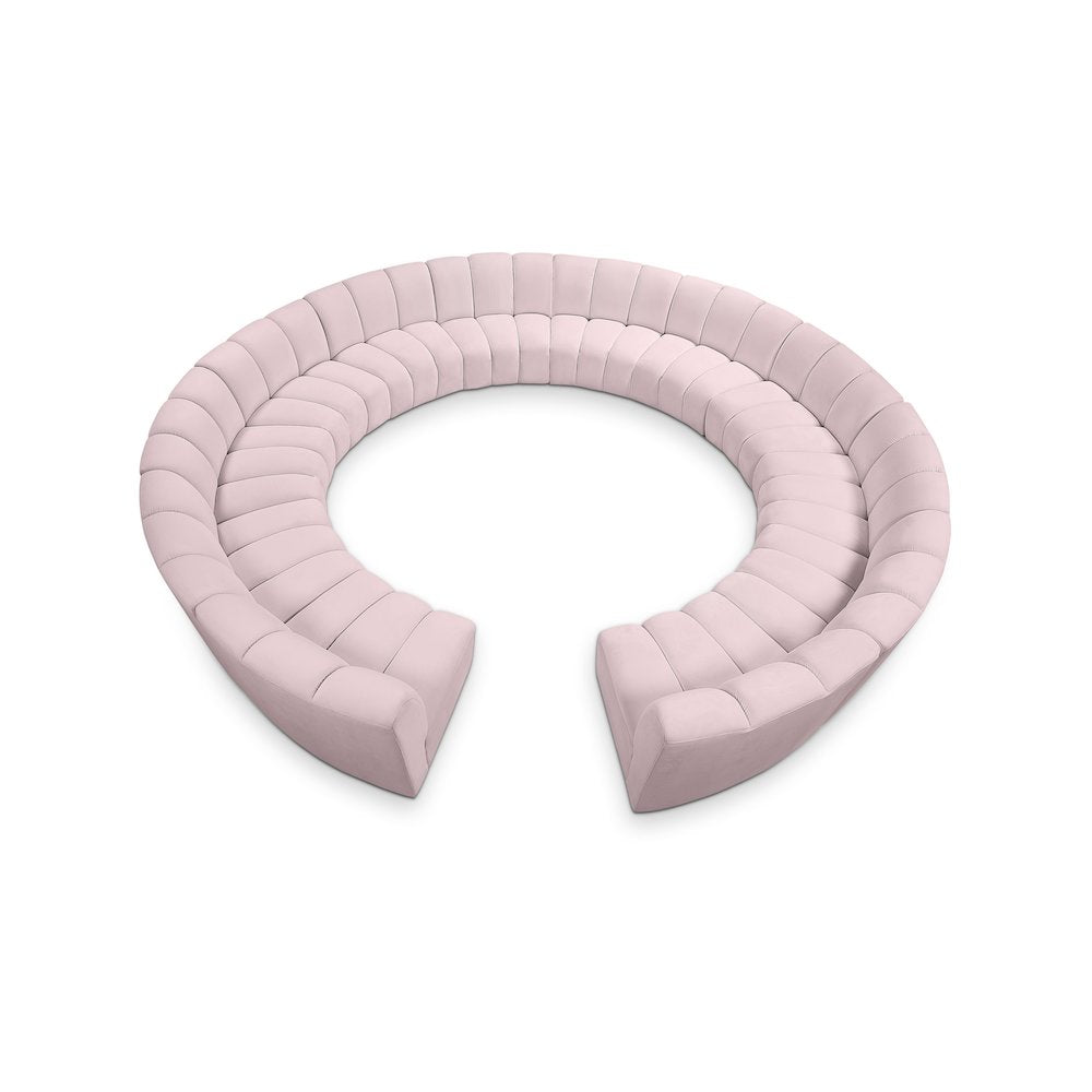 Infinity Pink Velvet 12pc. Modular Sectional