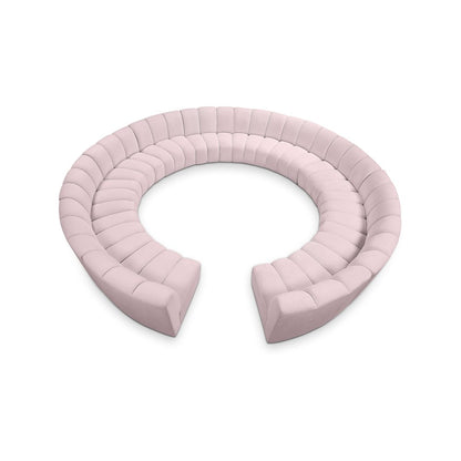 Infinity Pink Velvet 12pc. Modular Sectional