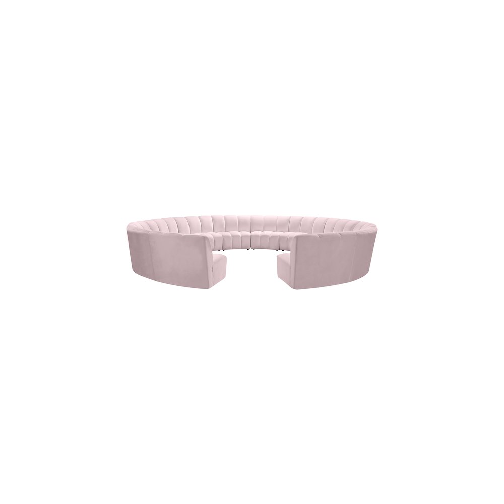 Infinity Pink Velvet 12pc. Modular Sectional
