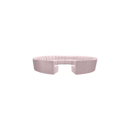 Infinity Pink Velvet 12pc. Modular Sectional