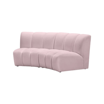 Infinity Pink Velvet 2pc. Modular Sectional