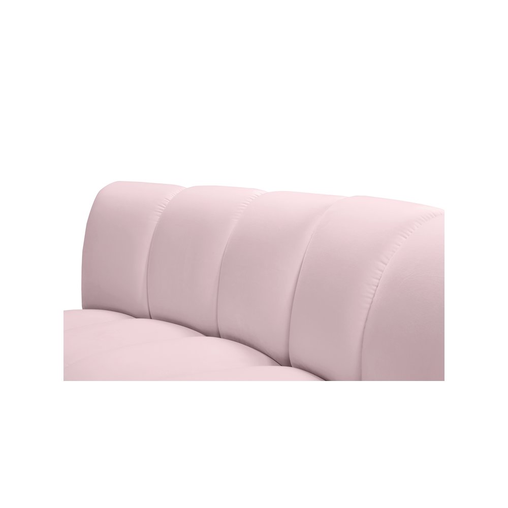 Infinity Pink Velvet 3pc. Modular Sectional