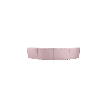 Infinity Pink Velvet 4pc. Modular Sectional