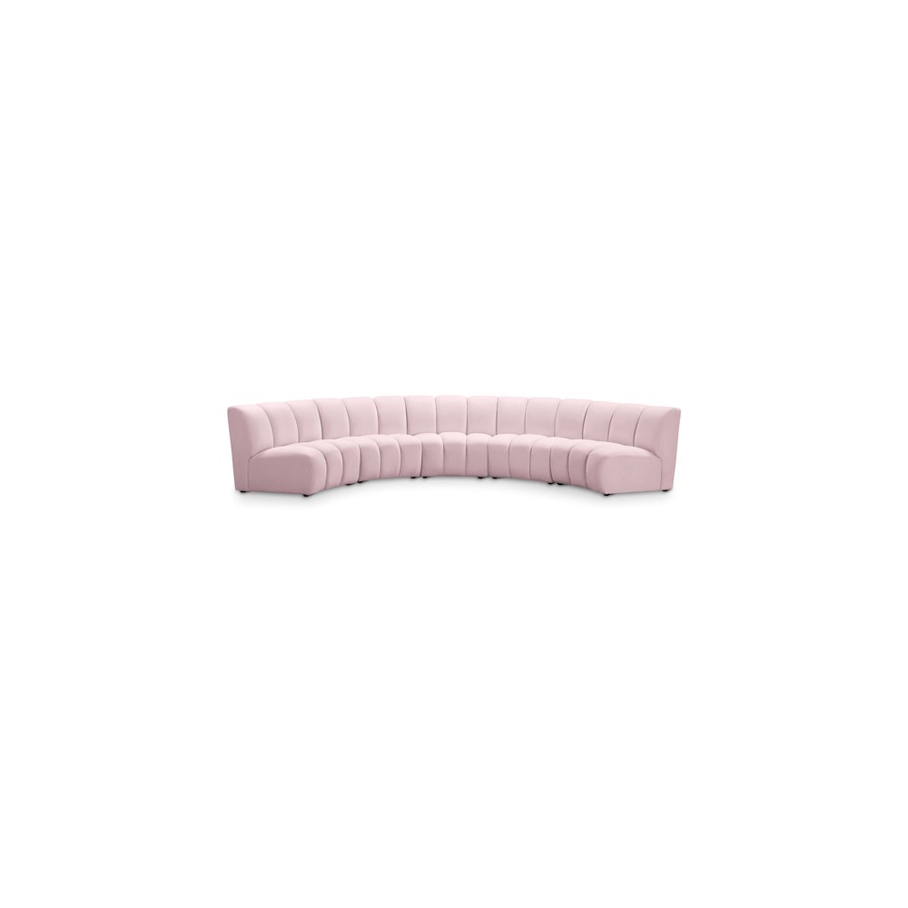 Infinity Pink Velvet 5pc. Modular Sectional