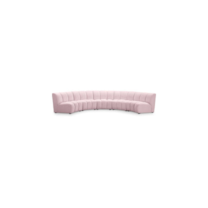 Infinity Pink Velvet 5pc. Modular Sectional