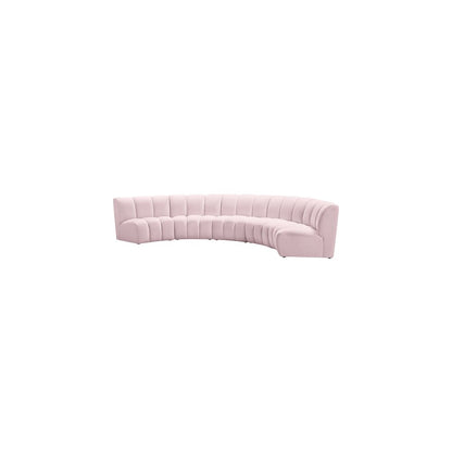 Infinity Pink Velvet 5pc. Modular Sectional