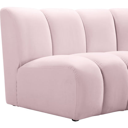 Infinity Pink Velvet 5pc. Modular Sectional