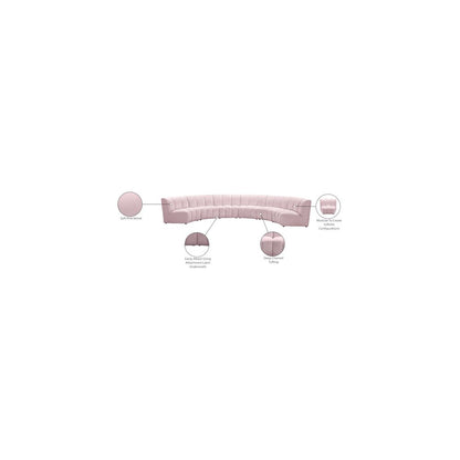 Infinity Pink Velvet 6pc. Modular Sectional