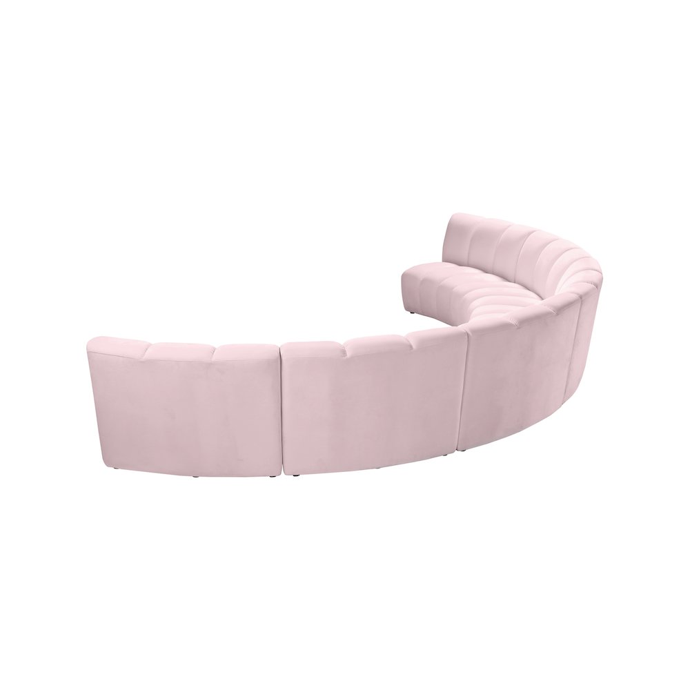 Infinity Pink Velvet 6pc. Modular Sectional