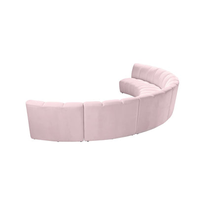 Infinity Pink Velvet 6pc. Modular Sectional