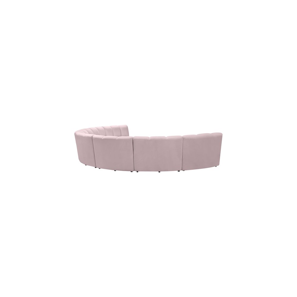 Infinity Pink Velvet 7pc. Modular Sectional