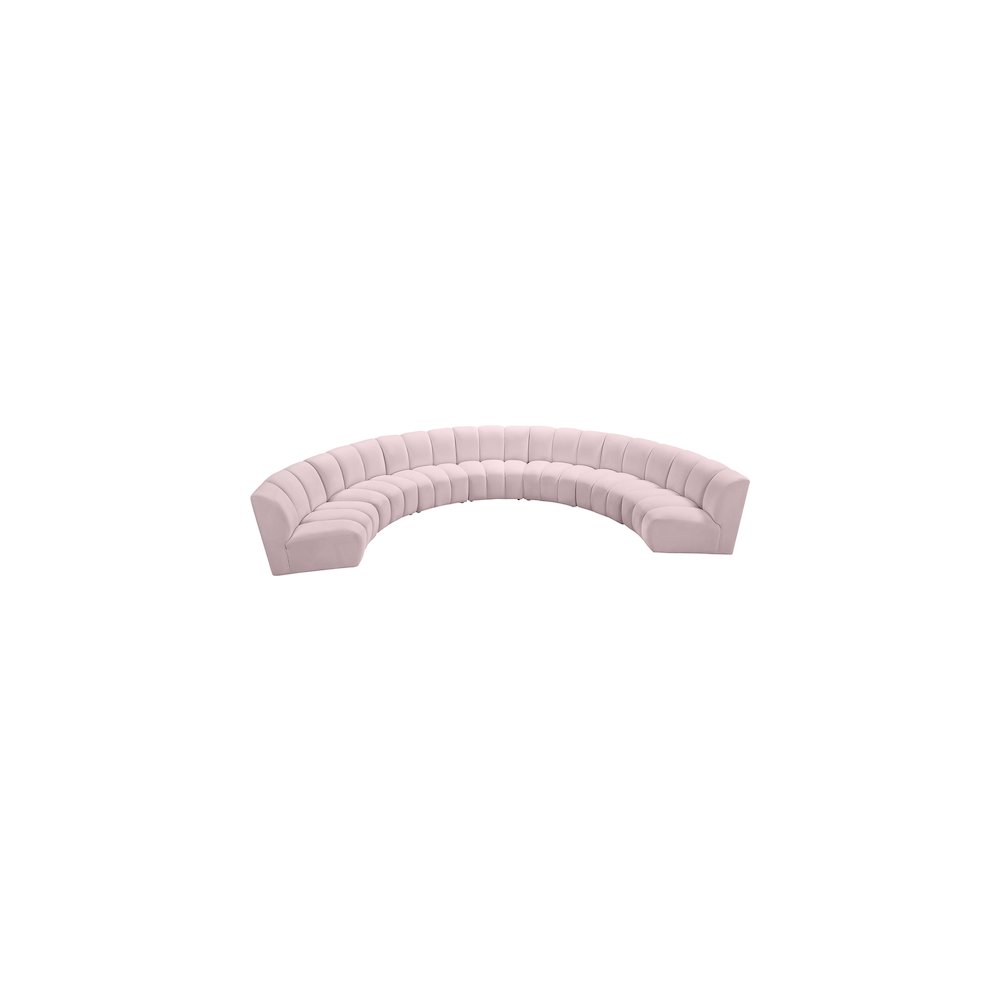 Infinity Pink Velvet 7pc. Modular Sectional