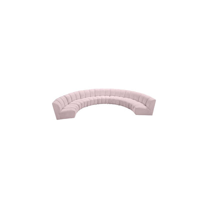 Infinity Pink Velvet 7pc. Modular Sectional