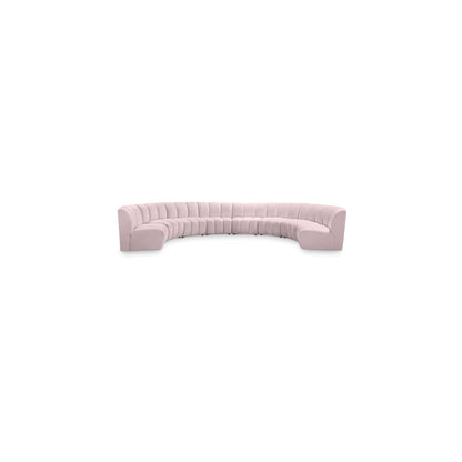 Infinity Pink Velvet 8pc. Modular Sectional