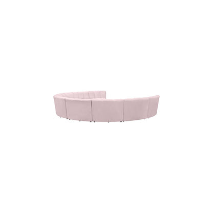 Infinity Pink Velvet 9pc. Modular Sectional