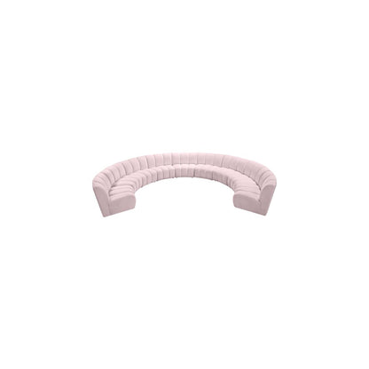 Infinity Pink Velvet 9pc. Modular Sectional