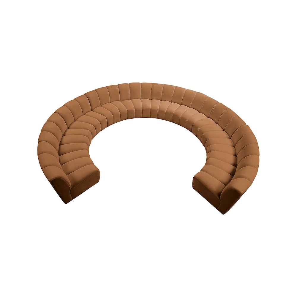 Infinity Saddle Velvet 10pc. Modular Sectional