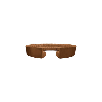 Infinity Saddle Velvet 12pc. Modular Sectional