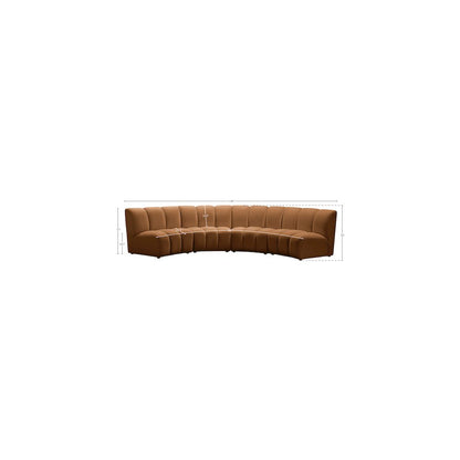 Infinity Saddle Velvet 4pc. Modular Sectional