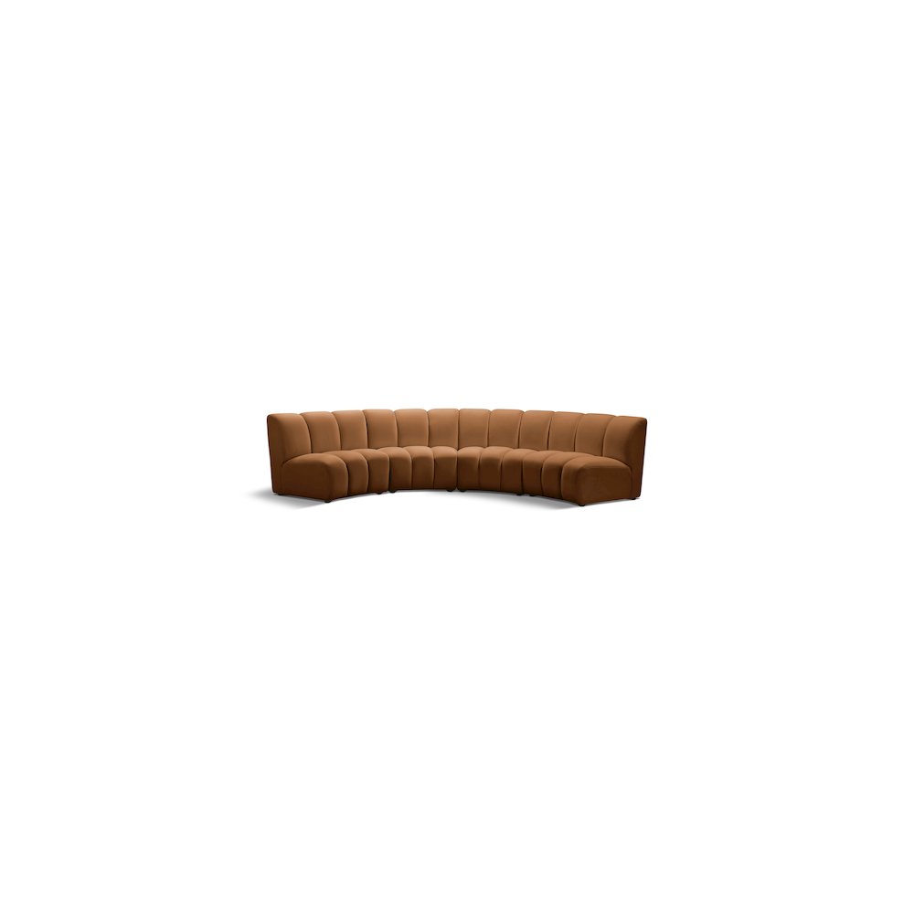 Infinity Saddle Velvet 4pc. Modular Sectional