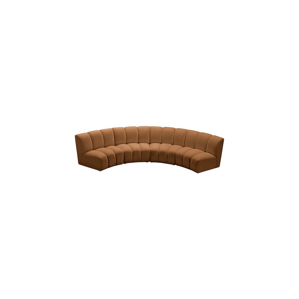 Infinity Saddle Velvet 4pc. Modular Sectional