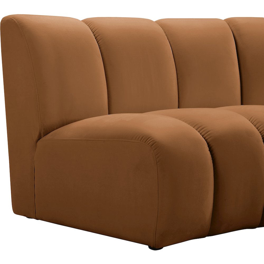 Infinity Saddle Velvet 4pc. Modular Sectional