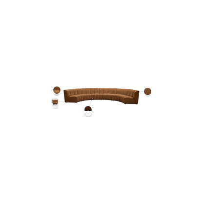 Infinity Saddle Velvet 6pc. Modular Sectional