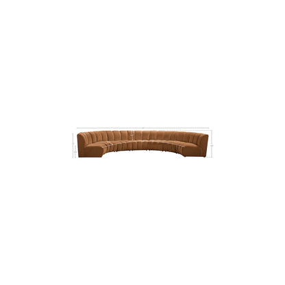 Infinity Saddle Velvet 7pc. Modular Sectional