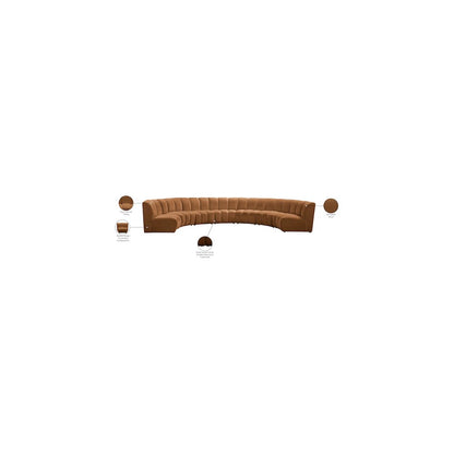 Infinity Saddle Velvet 7pc. Modular Sectional