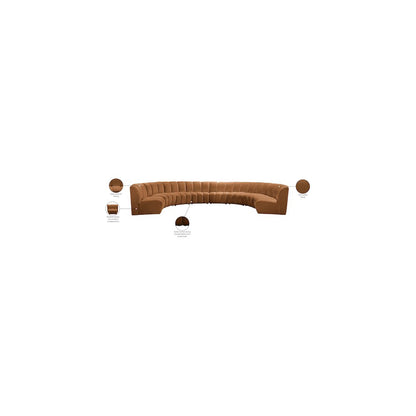 Infinity Saddle Velvet 8pc. Modular Sectional