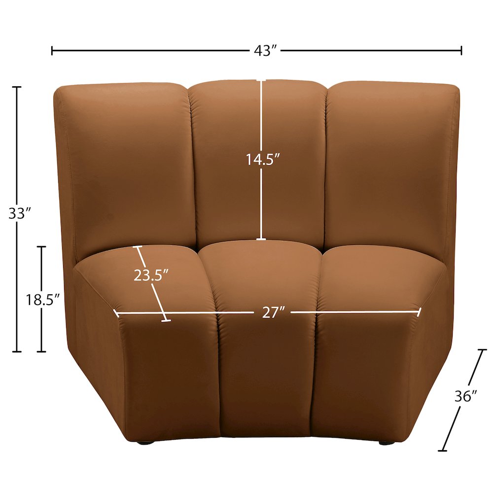 Infinity Saddle Velvet Modular Chair