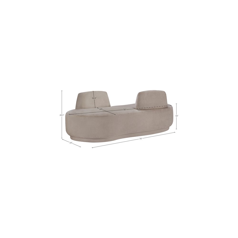 Argyle Beige Chenille Fabric Chaise/Loveseat