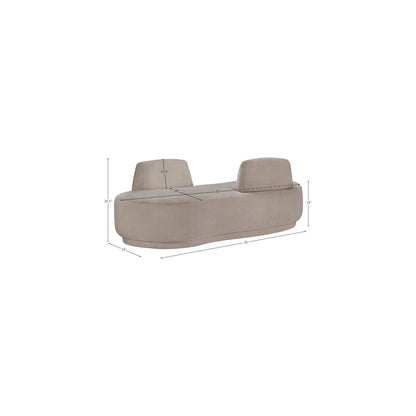 Argyle Beige Chenille Fabric Chaise/Loveseat