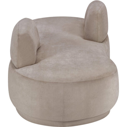 Argyle Beige Chenille Fabric Chaise/Loveseat