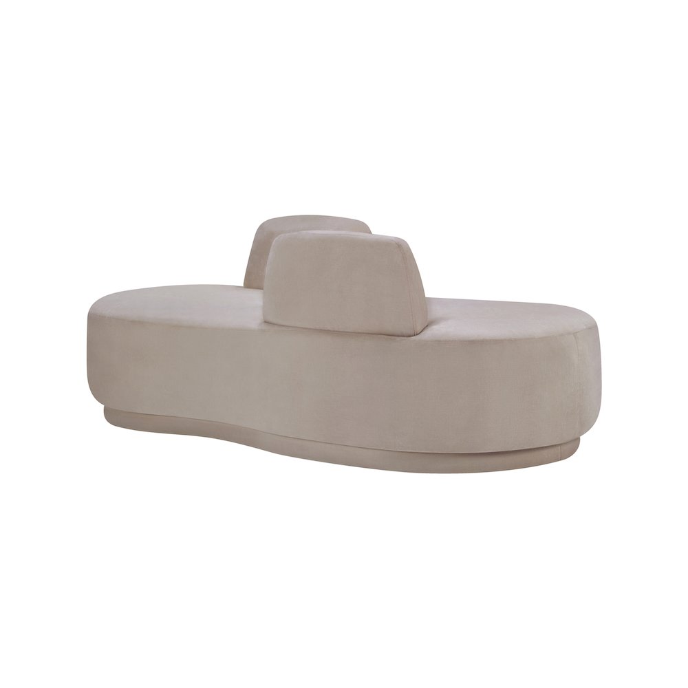 Argyle Beige Chenille Fabric Chaise/Loveseat