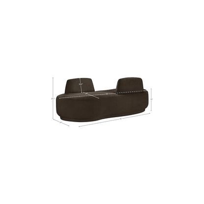 Argyle Brown Chenille Fabric Chaise/Loveseat