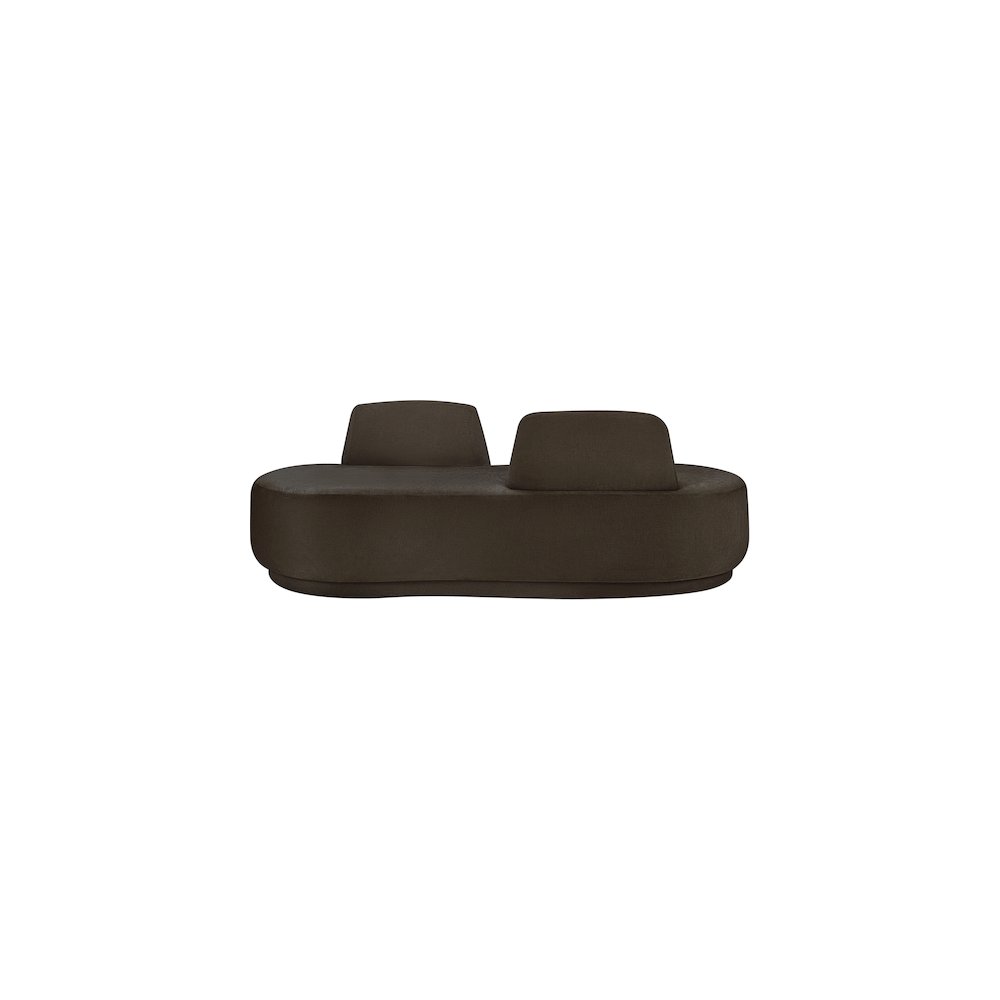 Argyle Brown Chenille Fabric Chaise/Loveseat