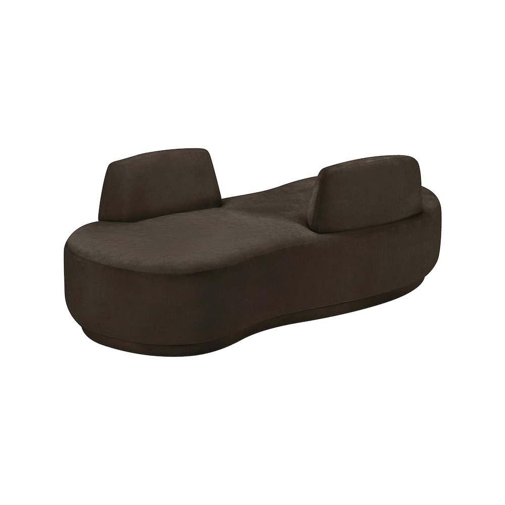 Argyle Brown Chenille Fabric Chaise/Loveseat