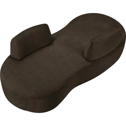Argyle Brown Chenille Fabric Chaise/Loveseat