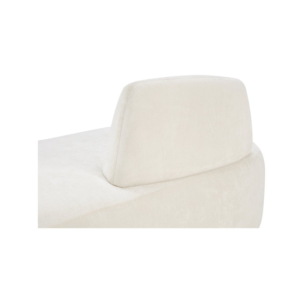 Argyle Cream Chenille Fabric Chaise/Loveseat