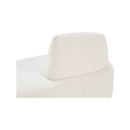Argyle Cream Chenille Fabric Chaise/Loveseat