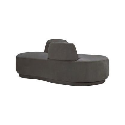 Argyle Grey Chenille Fabric Chaise/Loveseat
