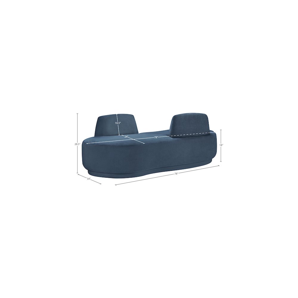 Argyle Light Blue Chenille Fabric Chaise/Loveseat