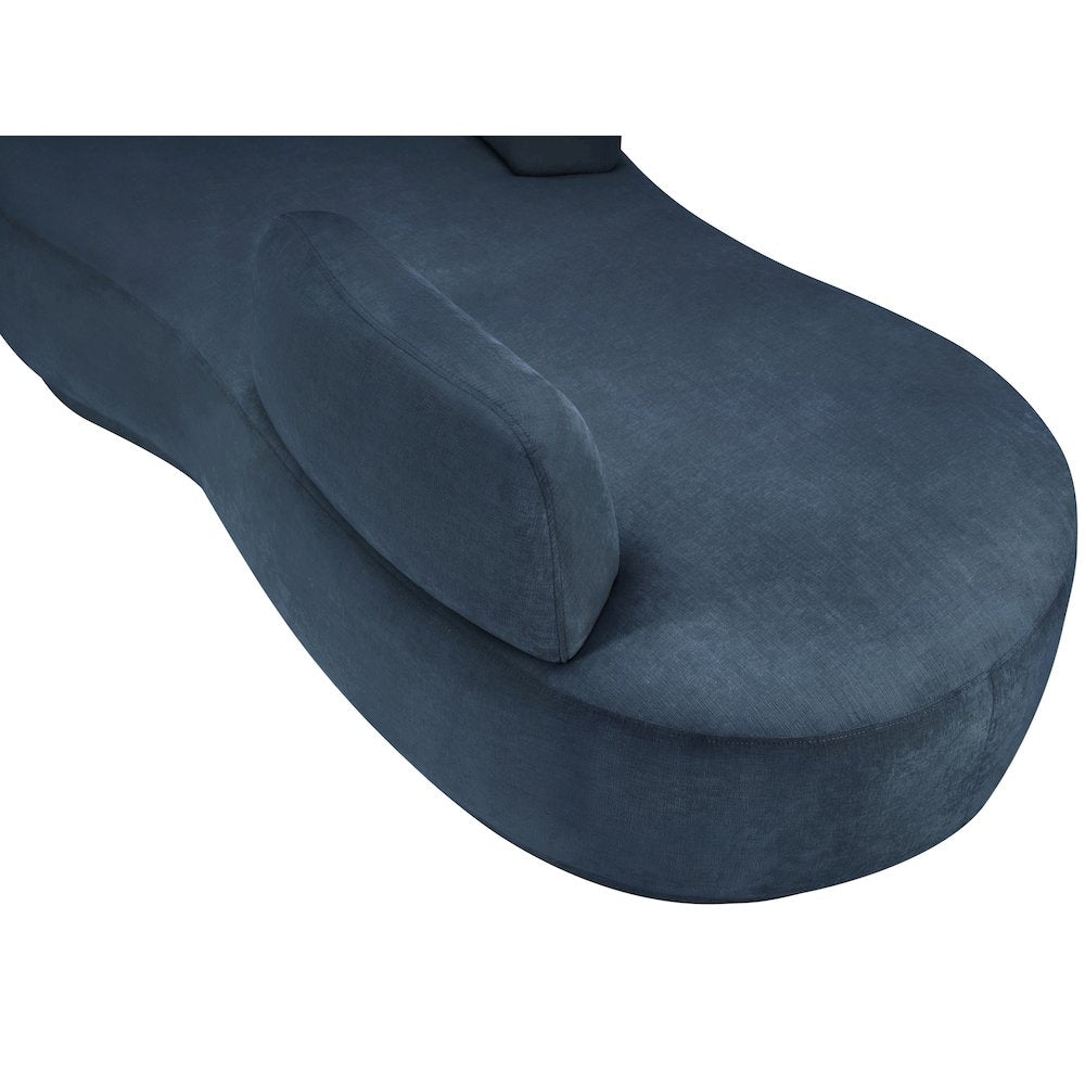 Argyle Light Blue Chenille Fabric Chaise/Loveseat