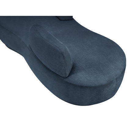 Argyle Light Blue Chenille Fabric Chaise/Loveseat